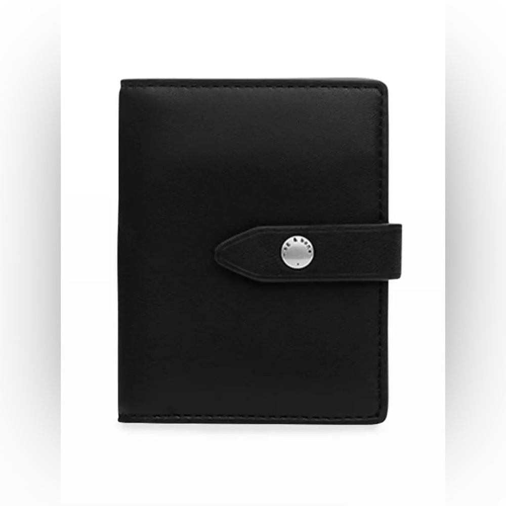NWT Rag & Bone Passenger Bifold Card Case —Black Leather | Minimal Luxury Wallet
